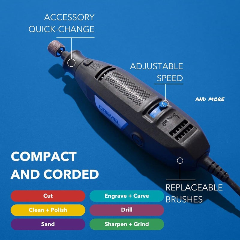 DREMEL 3100-1/15 Variable Speed Rotary Tool Kit- 1 Attachment and 15 Accessories, Ideal for a Variety of Crafting and DIY Projects- Cutting, Sanding, Grinding, Polishing, Drilling, and Engraving - Image 3